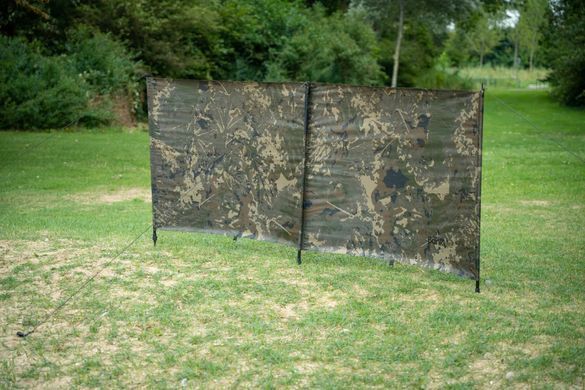 Ветрозащитный экран Nash Bank Life Windbreak Camo T1236, камуфляжный нейлон 200D 3000 мм 266х127 см
