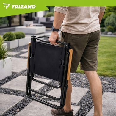 Складной садовый стул для террасы, балкона, сада Trizand 27552, туристическое кресло, до 120 кг