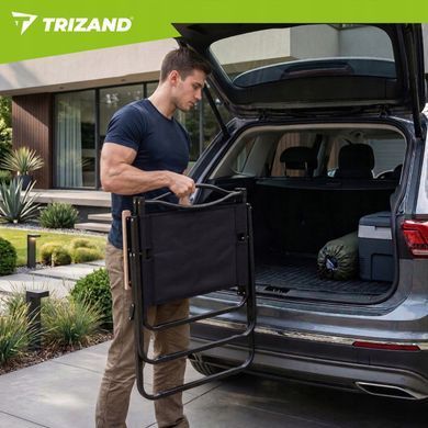 Складной садовый стул для террасы, балкона, сада Trizand 27552, туристическое кресло, до 120 кг