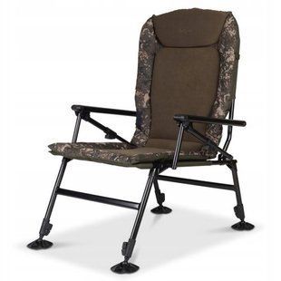 Карповое кресло-реклайнер Nash Indulgence Hi-Back Auto Recline (T9522) с подлокотниками и автоматической спинкой