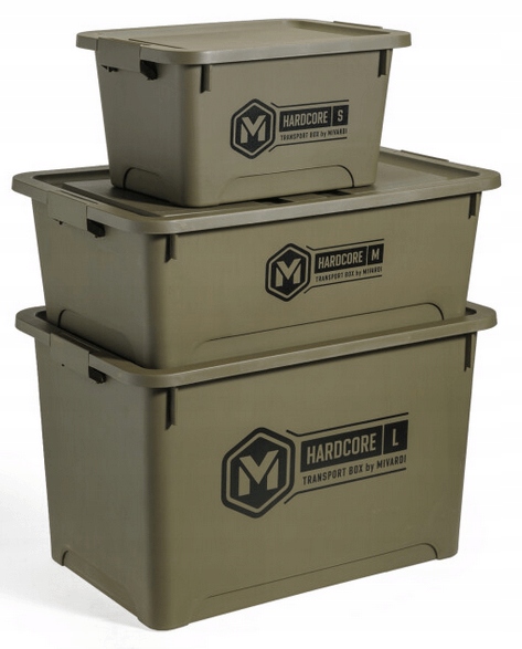Транспортный рыболовный ящик Mivardi Hardcore Transport Box M 36 л, с крышкой