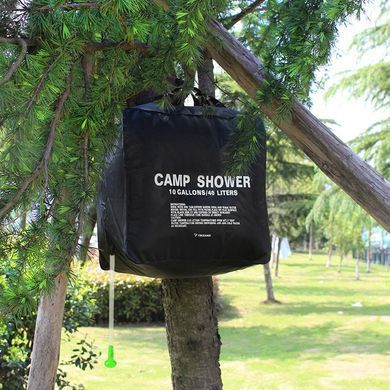 Солнечный портативный туристический душ Camp Shower 40 літрів Trizand 23494, душевой комплект с подогревом для кемпинга