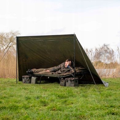 Тент Nash Bank Life Multi Tarp XL Camo T1242, камуфляжний з стійками та кілками