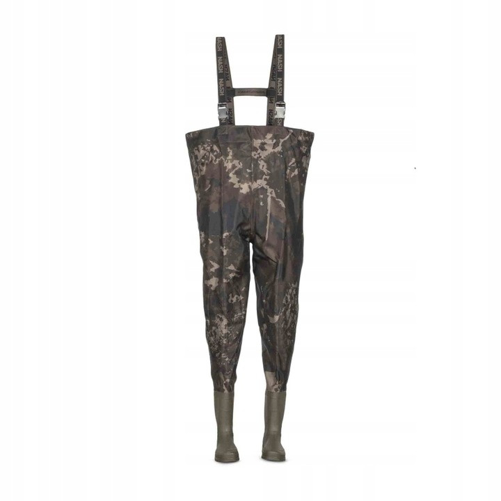 Вейдерсы Nash ZT HD Waders Camo с сапогами, ПВХ, размер 45 C6238